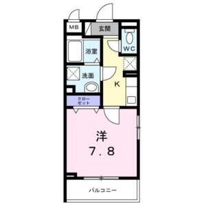 1K 間取り図