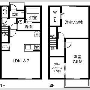 2LDK 間取り図