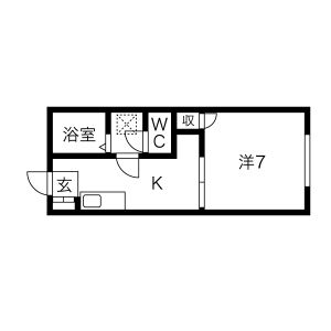 2DK 間取り図