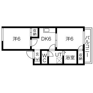 2DK 間取り図