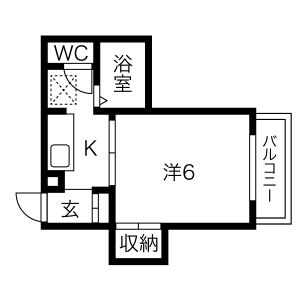 2DK 間取り図