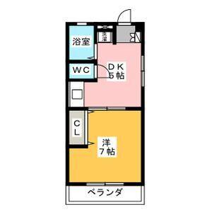 1DK 間取り図