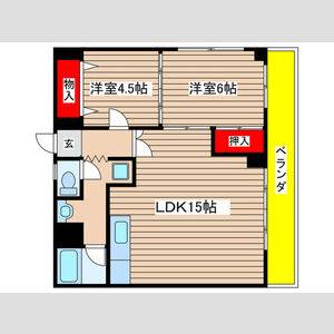 2LDK 間取り図