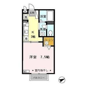 1K 間取り図