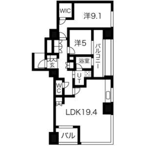 2LDK 間取り図