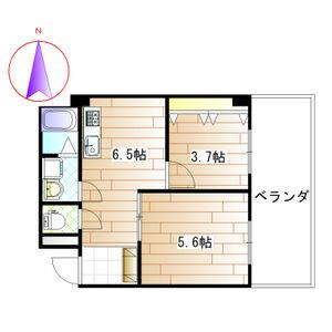 2DK 間取り図