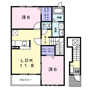 2LDK 間取り図