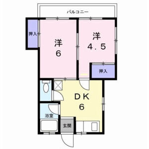 2DK 間取り図