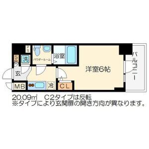 1K 間取り図