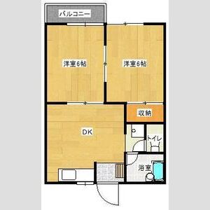 2DK 間取り図
