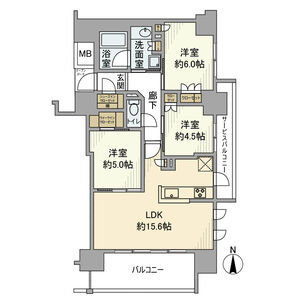 3LDK 間取り図