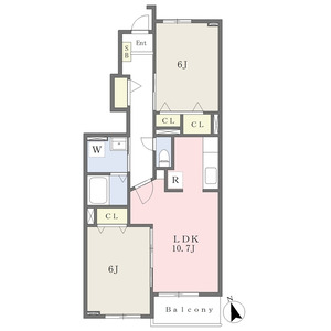 2LDK 間取り図