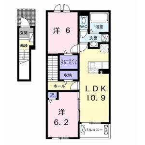 2LDK 間取り図