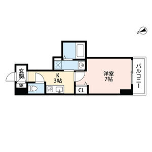 1K 間取り図