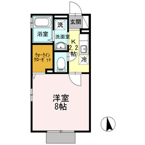 1K 間取り図