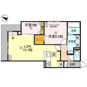 2LDK 間取り図