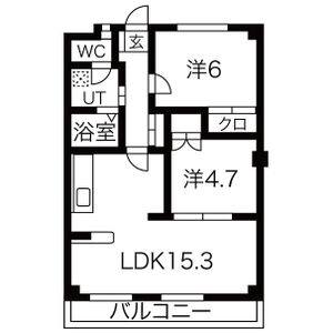 2LDK 間取り図