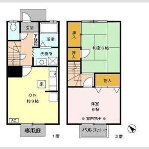 2DK 間取り図