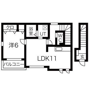 1LDK 間取り図