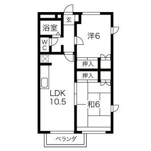 2LDK 間取り図
