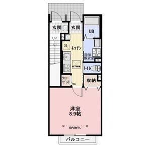 1K 間取り図