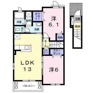 2LDK 間取り図