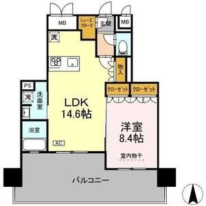 1LDK 間取り図