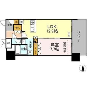 1LDK 間取り図