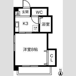 1K 間取り図