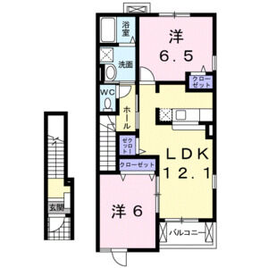 2LDK 間取り図