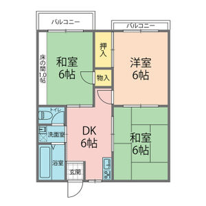 3DK 間取り図
