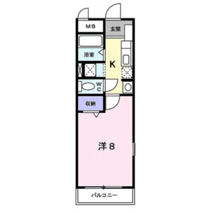 1K 間取り図