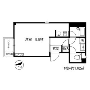 ワンルーム 間取り図
