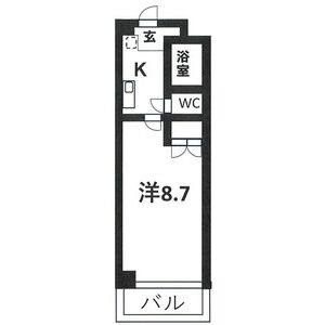 1K 間取り図