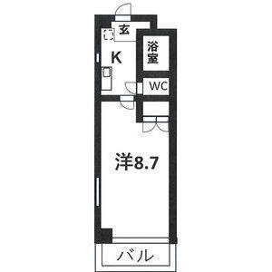 1K 間取り図