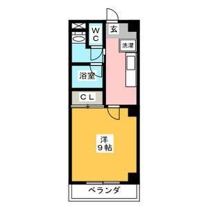 1K 間取り図