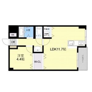 1LDK 間取り図