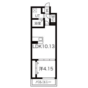 1LDK 間取り図
