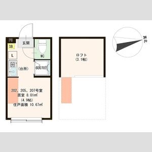 ワンルーム 間取り図
