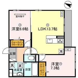 2LDK 間取り図
