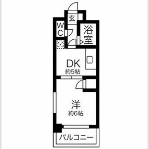 1DK 間取り図