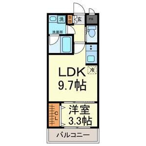 1LDK 間取り図