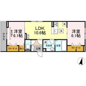 2LDK 間取り図