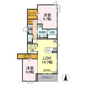 2LDK 間取り図