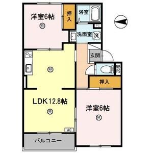 2LDK 間取り図