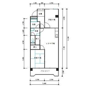 2LDK 間取り図