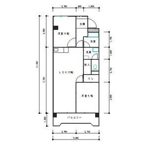 2LDK 間取り図