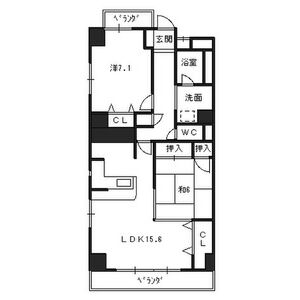 2LDK 間取り図