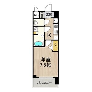 1K 間取り図