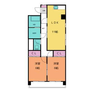2LDK 間取り図
